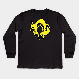 FOX Logo Yellow Kids Long Sleeve T-Shirt